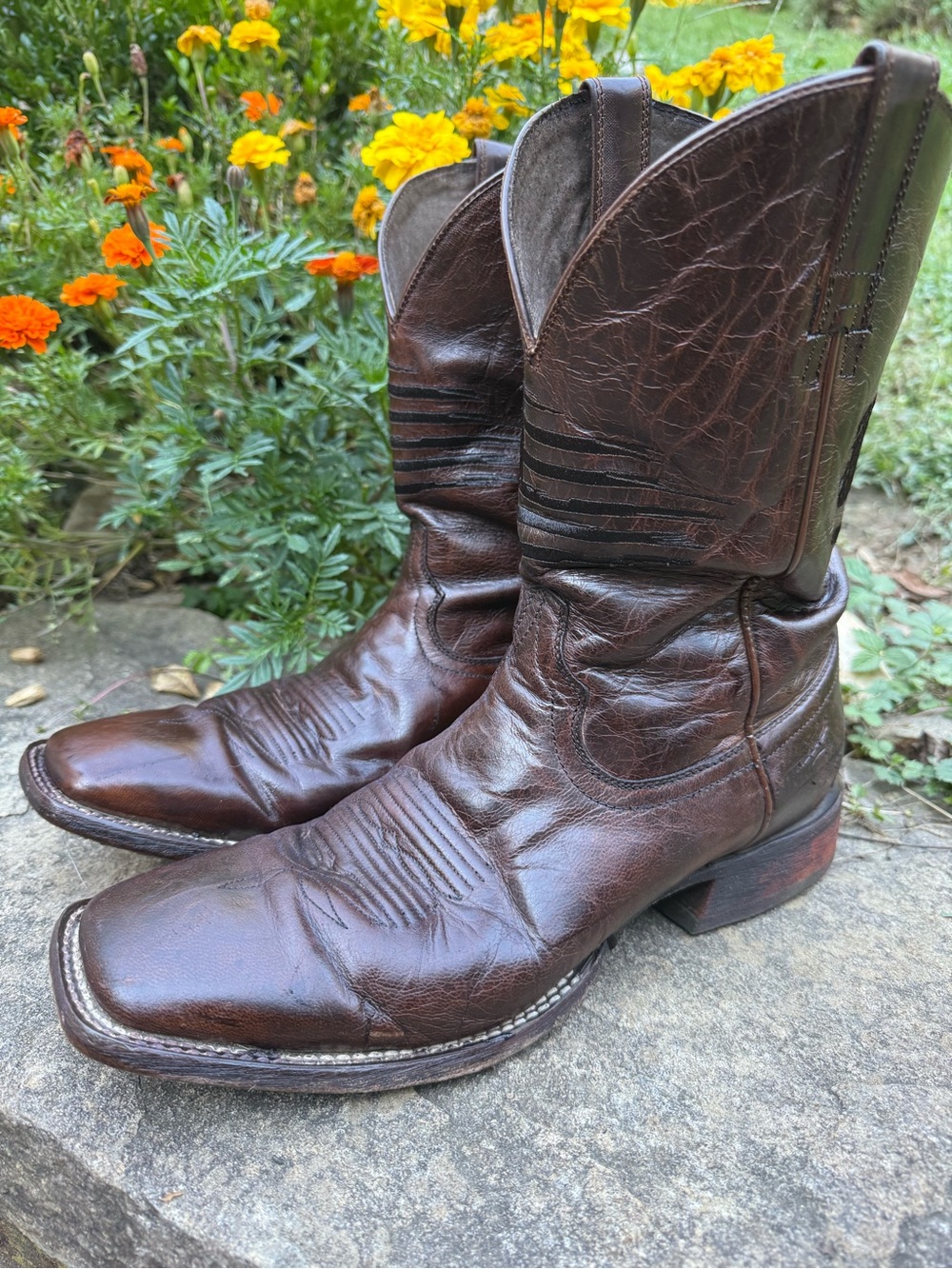Men’s 12D Ariat Circuit Patriot Wide Square Toe Cowboy Boot